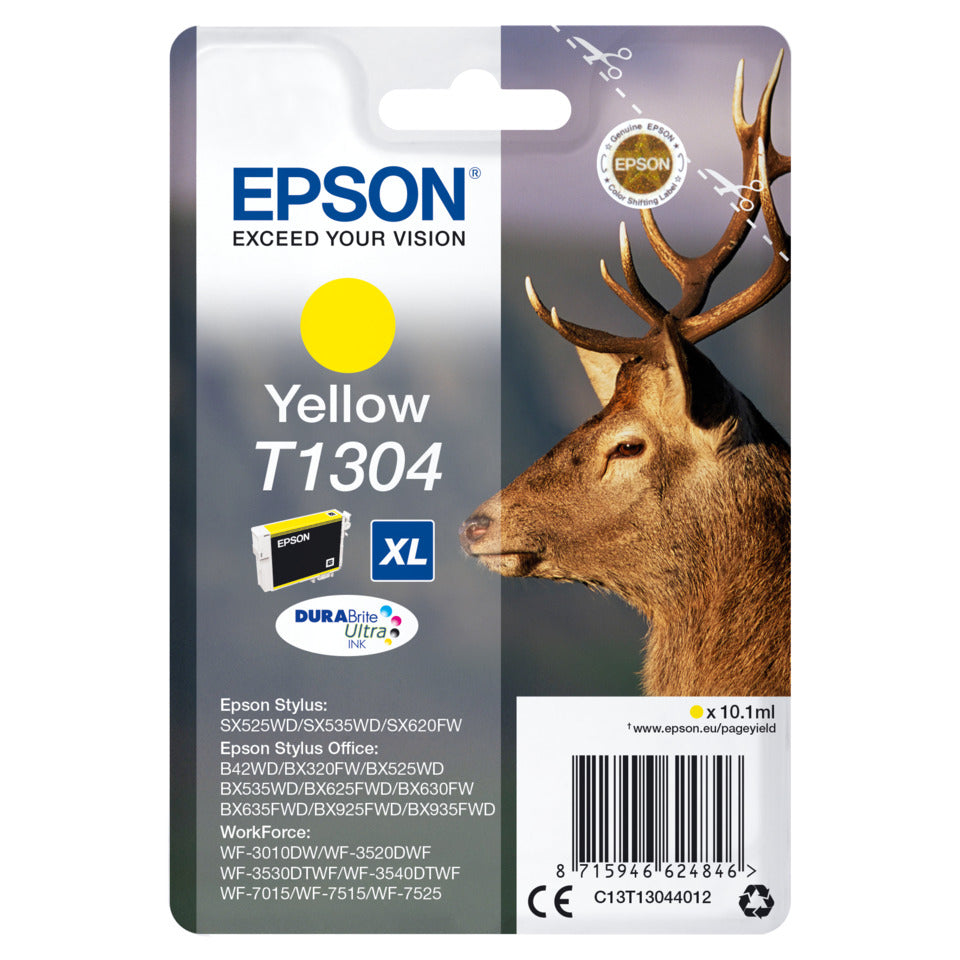 Inkjetpatrone T1304 yellow   10,1ml EPSON C13T13044012 EPSON C13T13044012 10,1ml