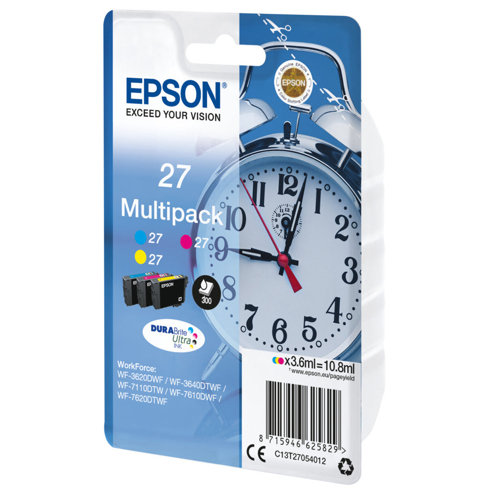 Inkjetpatronen Nr. 27 cyan, magenta, yellow   Multipack EPSON C13T27054012 EPSON C13T27054012 Multipack