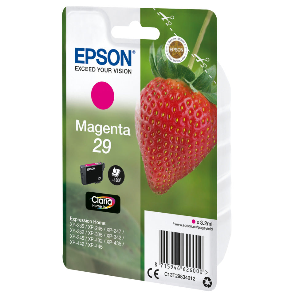 Inkjetpatrone Nr. 29 magenta   3,2ml EPSON C13T29834012 EPSON C13T29834012 3,2ml