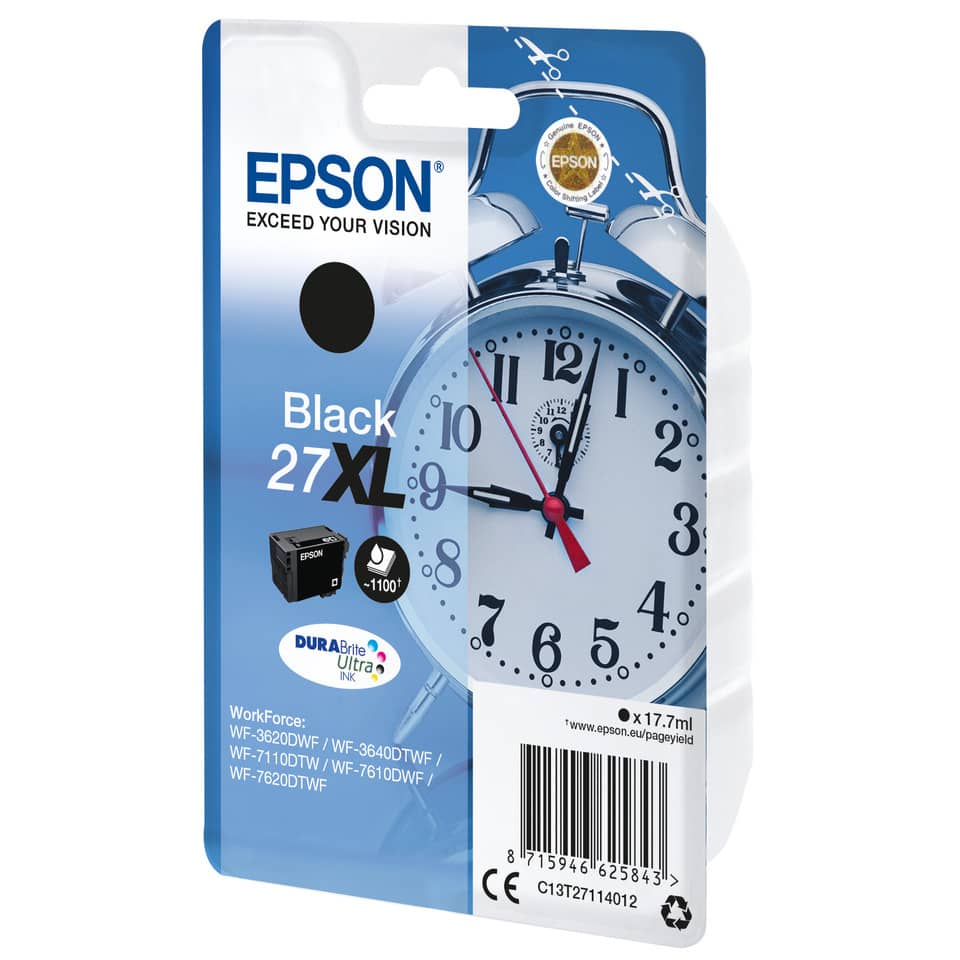 Inkjetpatrone Nr. 27XL schwarz EPSON C13T27114012