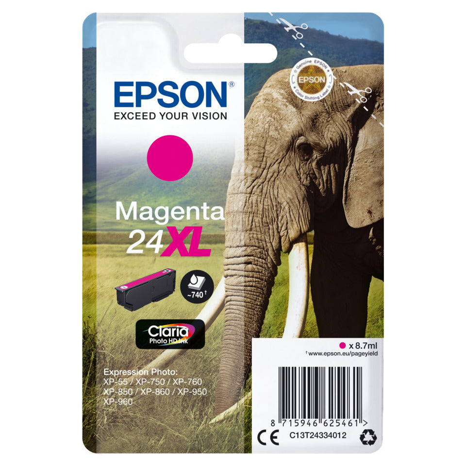 Inkjetpatrone Nr. 24XL foto magenta   8,7ml EPSON C13T24334012 EPSON C13T24334012 8,7ml