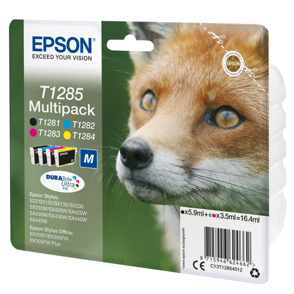 Multipack T1285 schwarz, cyan, magenta, yellow   4 Stück EPSON C13T12854012