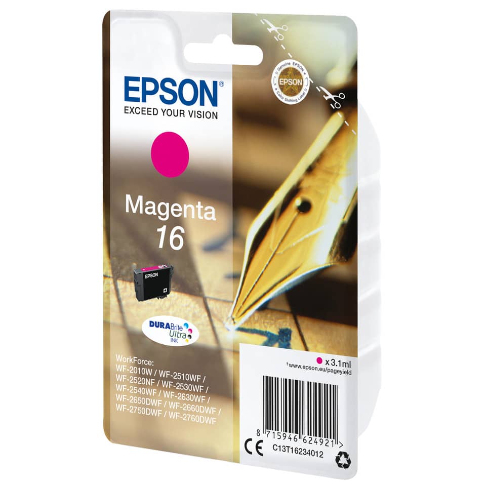 Inkjetpatrone Nr. 16 magenta   3,1ml EPSON C13T16234012 EPSON C13T16234012 3,1ml