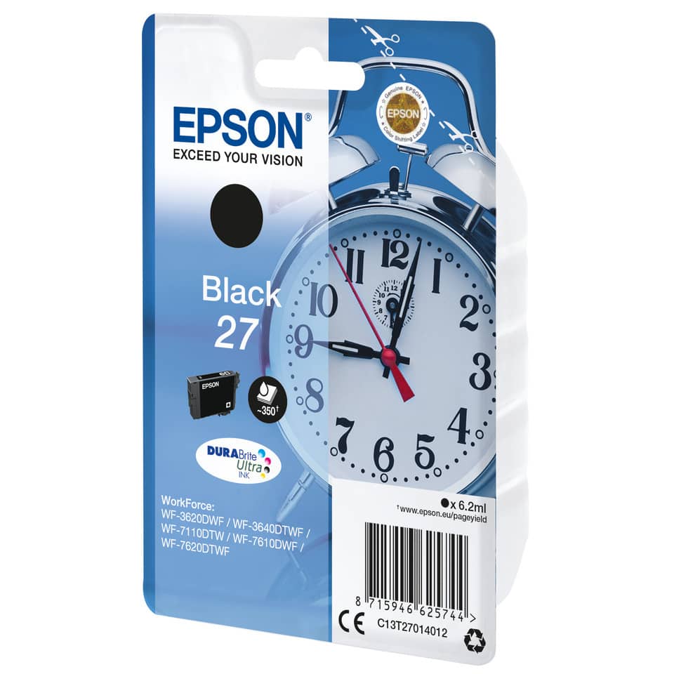 Inkjetpatrone Nr. 27 schwarz EPSON C13T27014012
