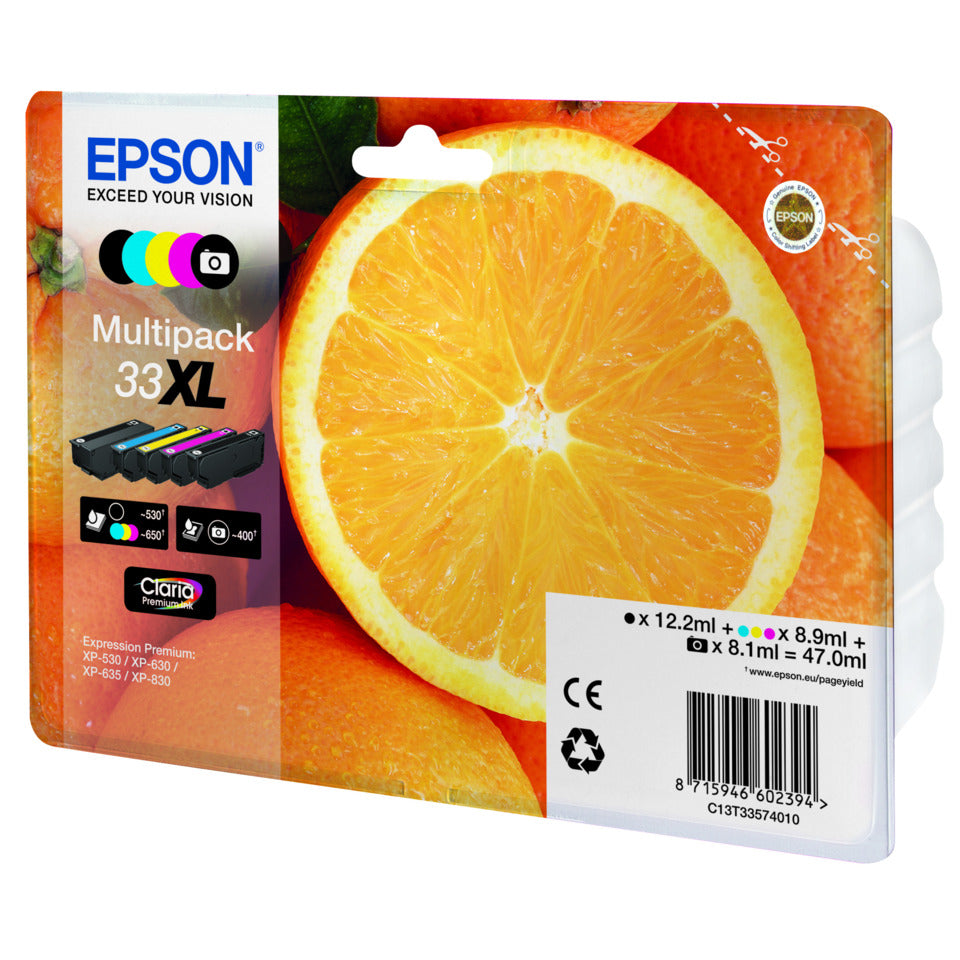 Mulitpack Nr. 33XL ink black, photo black, cyan, magenta, yellow EPSON C13T33574011