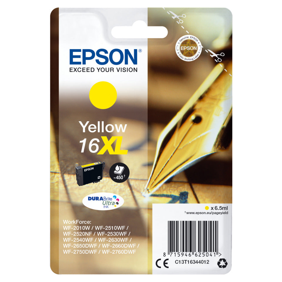 Inkjetpatrone Nr. 16XL yellow   6,5ml EPSON C13T16344012 EPSON C13T16344012 6,5ml