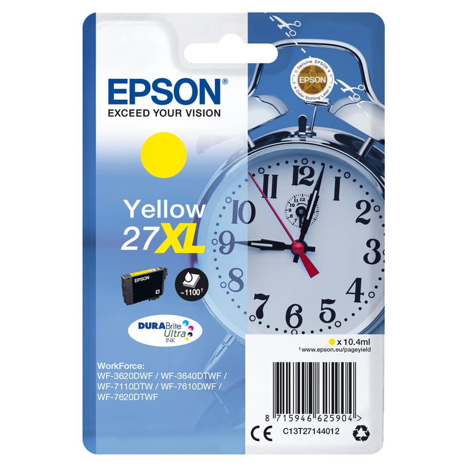 Inkjetpatrone Nr. 27XL yellow EPSON C13T27144012