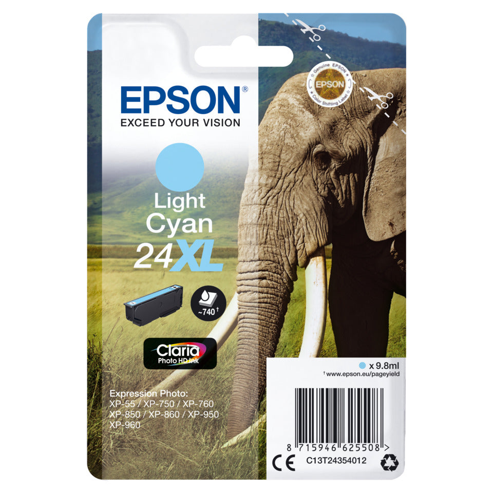 Inkjetpatrone Nr. 24XL foto light cyan   9,8ml EPSON C13T24354012 EPSON C13T24354012 9,8ml