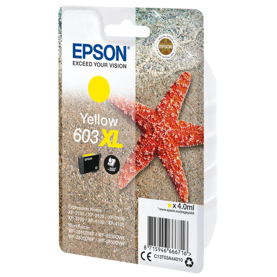 Inkjetpatrone 603XL, 4 ml, yellow EPSON C13T03A44010
