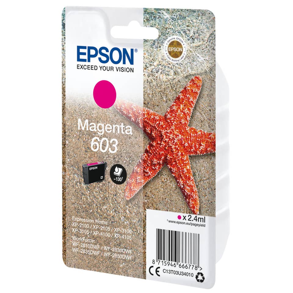 Inkjetpatrone Nr.603 magenta EPSON C13T03U34010