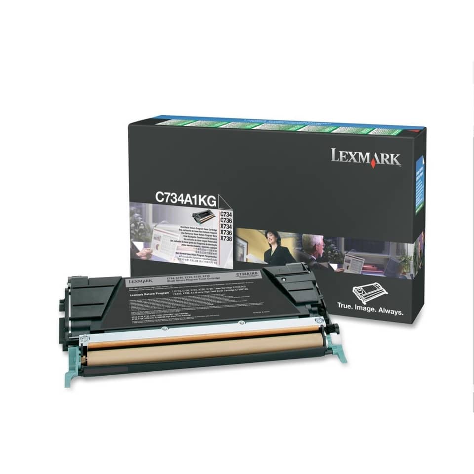 Lasertoner Return, 8.000 Seiten, schwarz LEXMARK 0C734A1KG LEXMARK C734A1KG