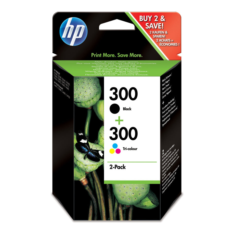 Inkjetpatrone Nr. 300 schwarz + 3-farbig   2 Stück HP CN637EE HP CN637EE 2ST