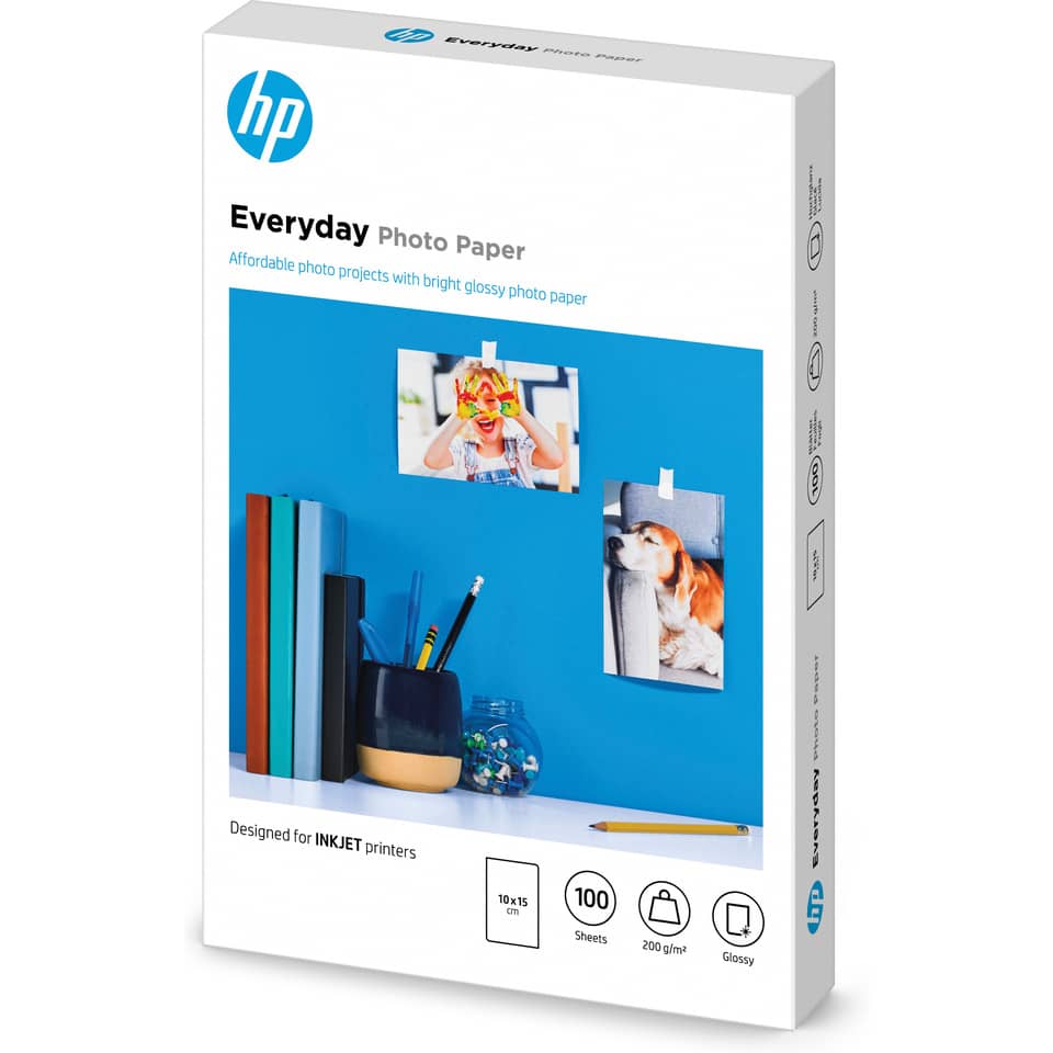 Inkjet Fotopapier, 10 x 15cm, 200g/m², 100 Blatt, glossy HP CR757A HP P CR757A Everyday 200g 10x15cm