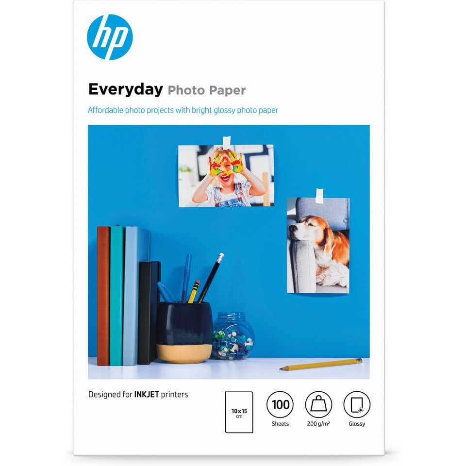 Inkjet Fotopapier, 10 x 15cm, 200g/m², 100 Blatt, glossy HP CR757A HP P CR757A Everyday 200g 10x15cm