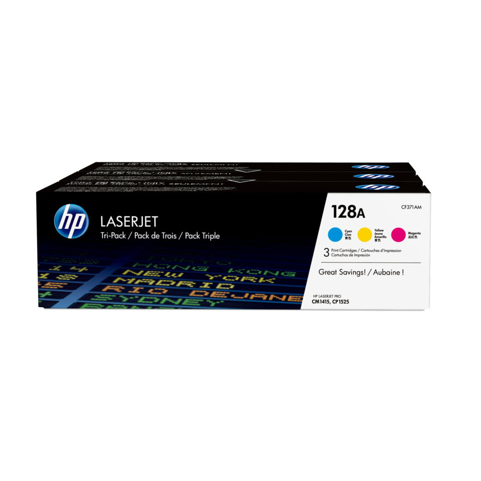 Lasertoner Nr. 128A, 3 x 1.300 Seiten, c/m/y HP CF371AM HP CF371AM 3ST