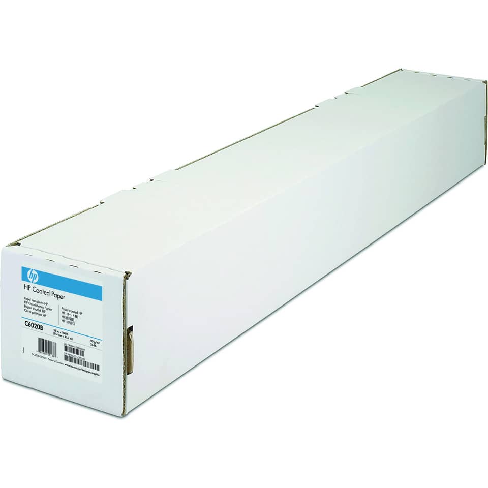 Plotterpapier 36", 914mmx45,7m, 90g/m², weiß HP C6020B HP P C6020B 90g 36Zoll
