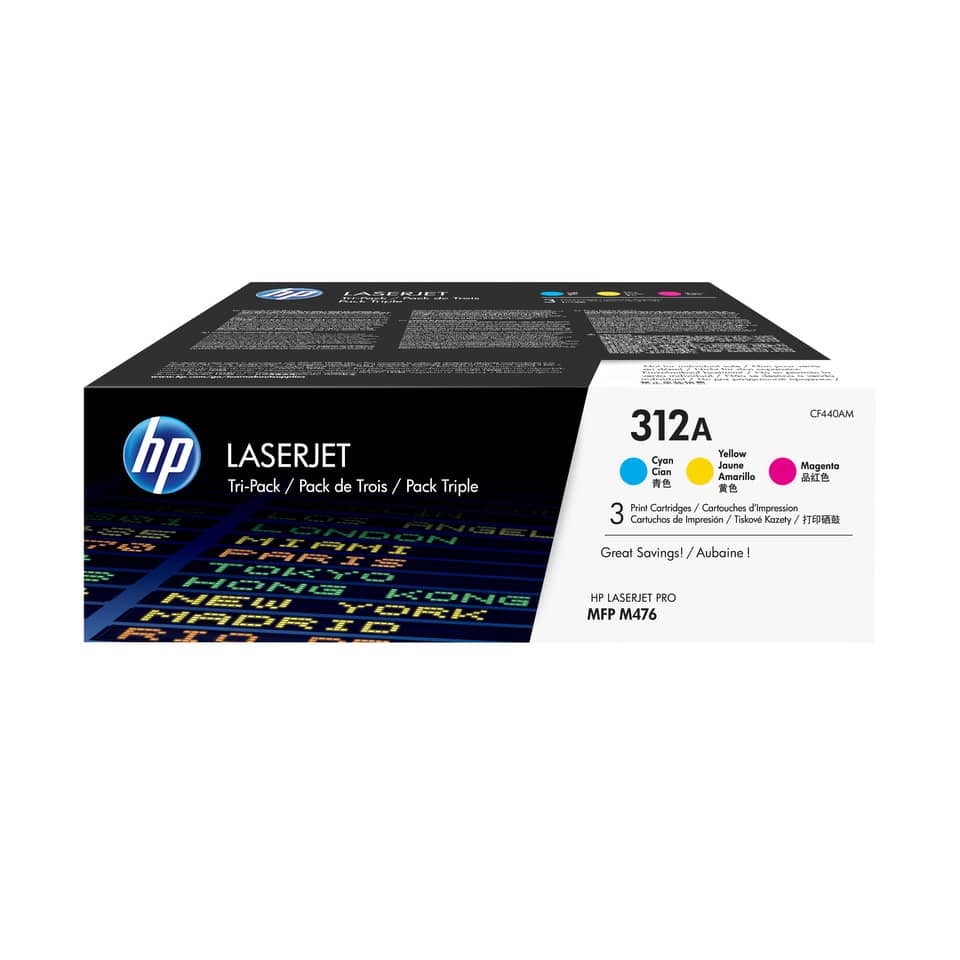 Lasertoner Nr. 312A, 3 x 2.700 Seiten, 3 Stück c/m/y HP CF440AM HP CF440AM 3ST