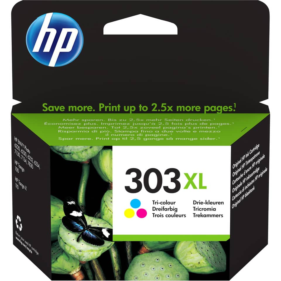 Inkjetpatrone Nr.303XL, 415 Seiten, 3-farbig HP T6N03AE