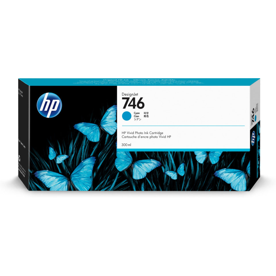 Inkjetpatrone Nr.746, 300 ml, cyan HP P2V80A