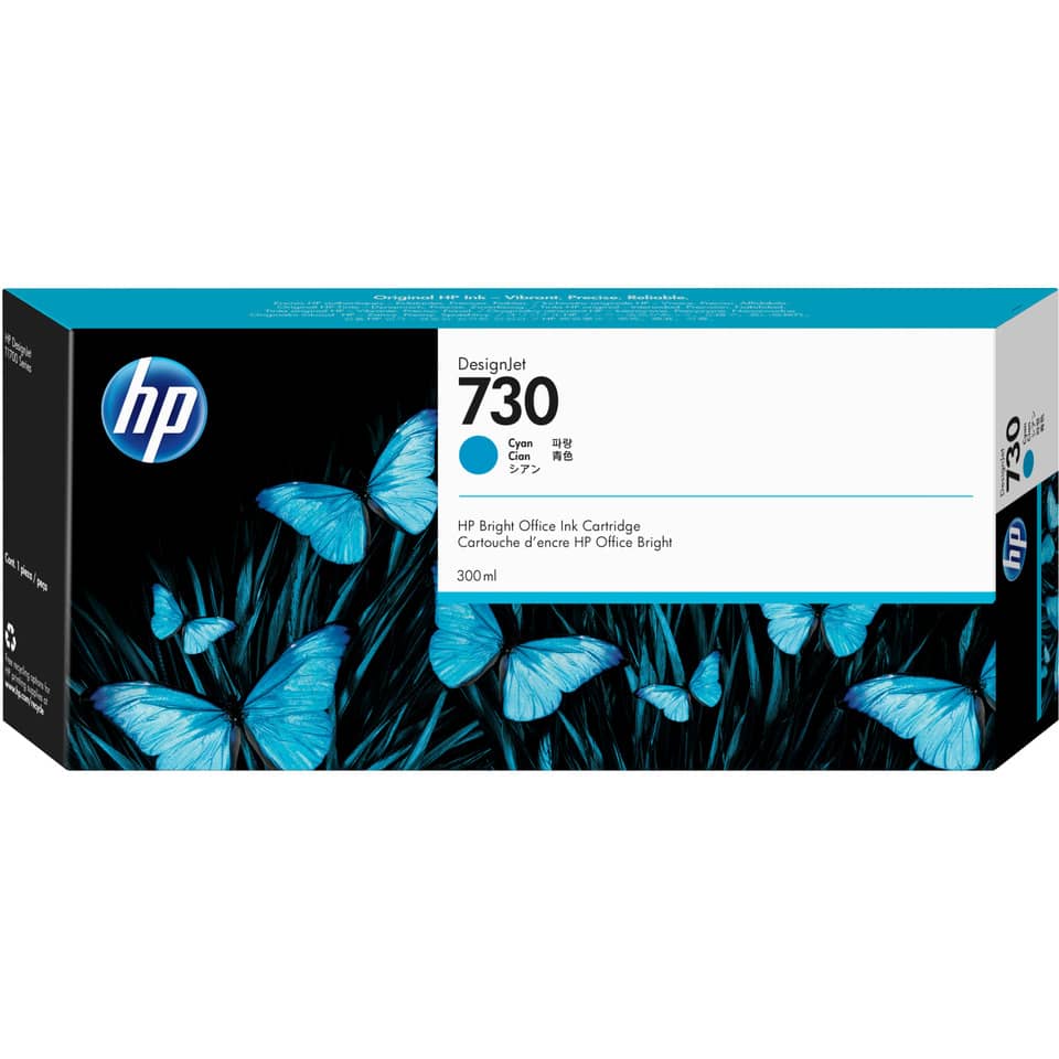 Inkjetpatrone Nr.730, 300 ml, cyan HP P2V68A