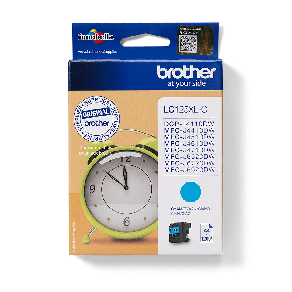 Inkjetpatrone, 1.200 Seiten, cyan BROTHER LC125XLC BROTHER LC125XLC HY