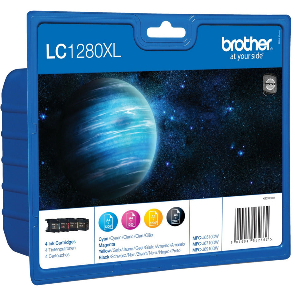 Inkjetpatrone Multipack XL, 4-farbig BROTHER LC1280XLVALBP