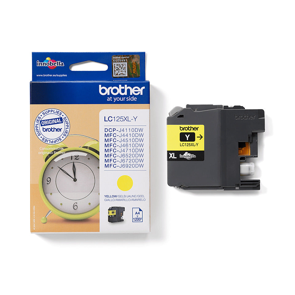 Inkjetpatrone, 1.200 Seiten, yellow BROTHER LC125XLY BROTHER LC125XLY HY