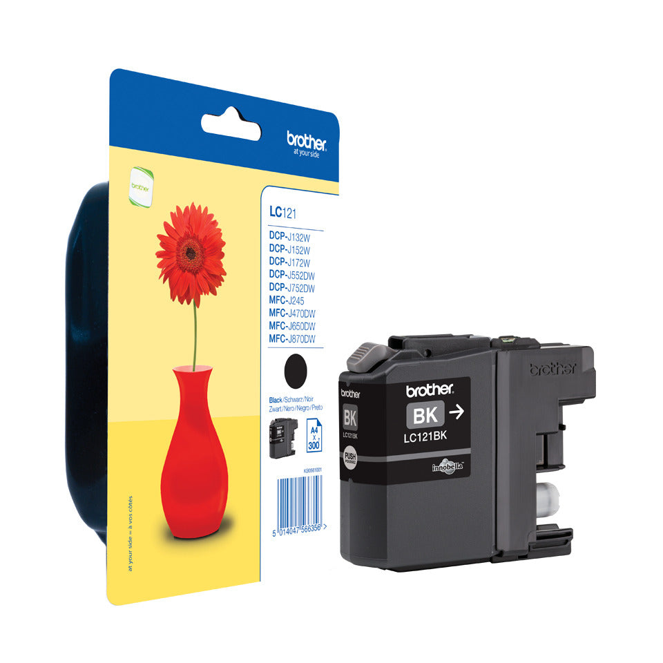 Inkjetpatrone, schwarz BROTHER LC121BK