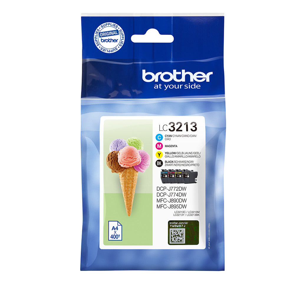 Value Pack, 4 x 400 Seiten, 4-farbig BROTHER LC3213VALDR