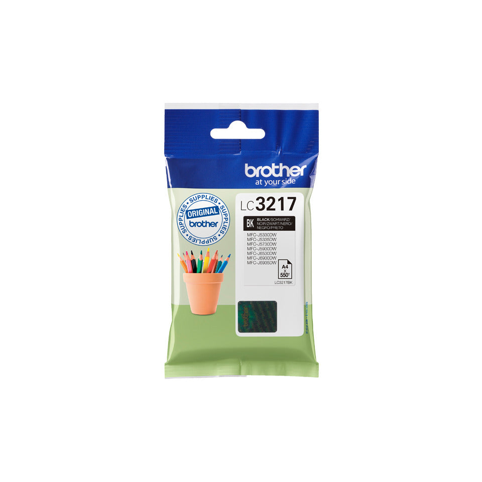Inkjetpatrone, schwarz BROTHER LC3217BK
