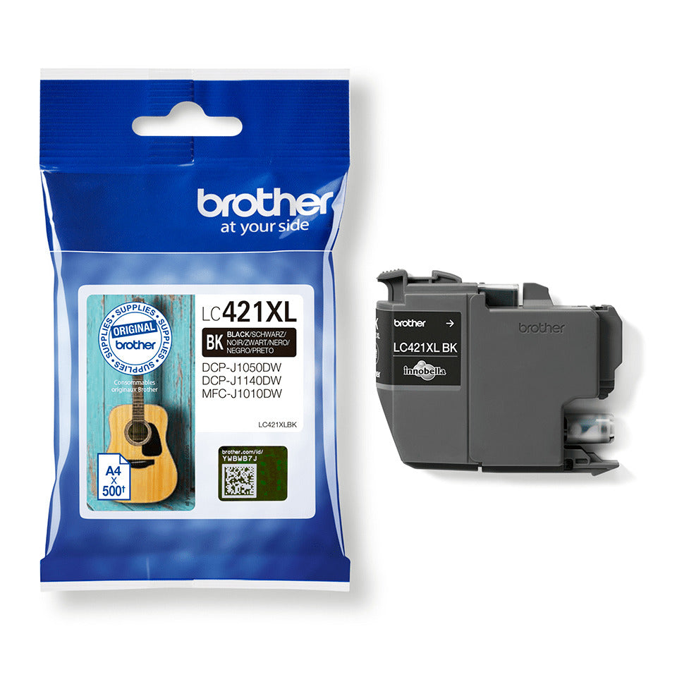 Inkjetpatrone, schwarz BROTHER LC421XLBK