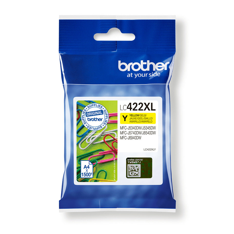 Inkjetpatrone LC-422XLY, 1.500 Seiten, yellow BROTHER LC422XLY