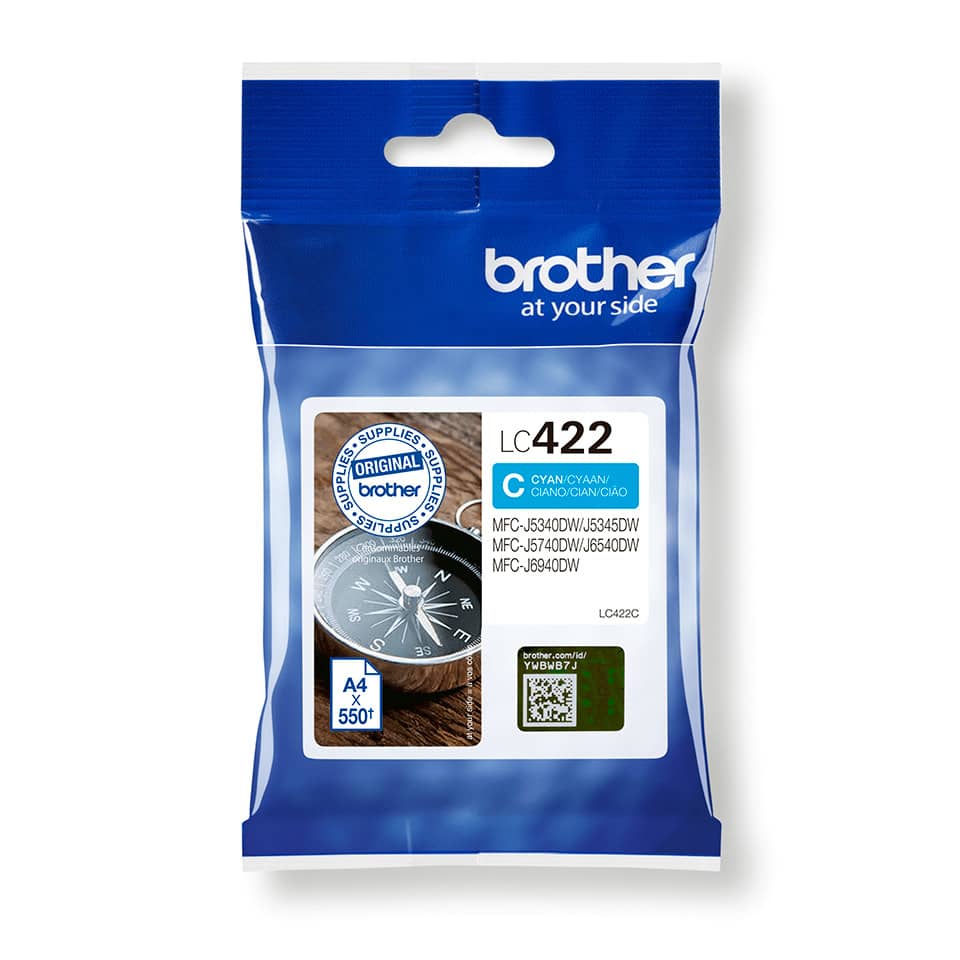 Inkjetpatrone LC-422C, 550 Seiten, cyan BROTHER LC422C