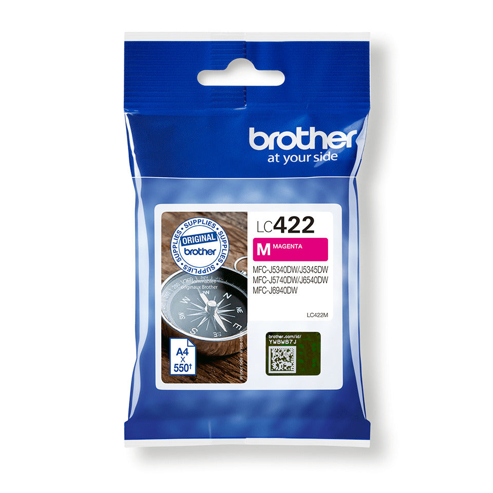 Inkjetpatrone LC-422M, 550 Seiten, magenta BROTHER LC422M