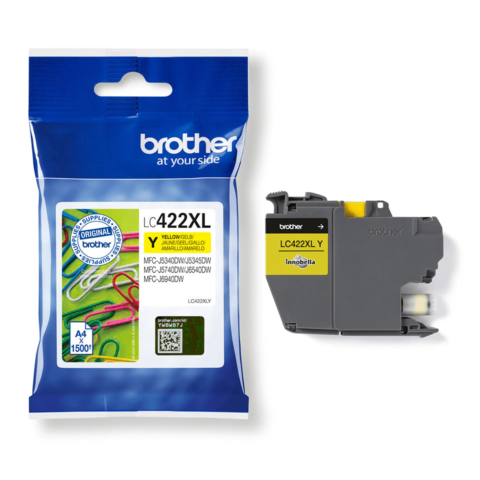 Inkjetpatrone LC-422XLY, 1.500 Seiten, yellow BROTHER LC422XLY