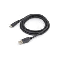 USB-Kabel 2.0, Type-A to C, 2m, M/M, 480Mbps, schwarz EQUIP 128885