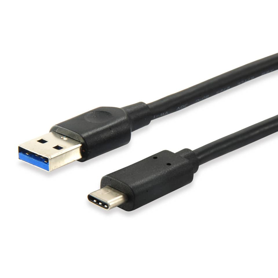 USB-Kabel 3.2 Gen 1, Type-C to A, 1m, M/M, 5Gbps, schwarz EQUIP 12834107 EQUIP 12834107/210187