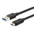 USB-Kabel 3.2 Gen 1, Type-C to A, 1m, M/M, 5Gbps, schwarz EQUIP 12834107 EQUIP 12834107/210187