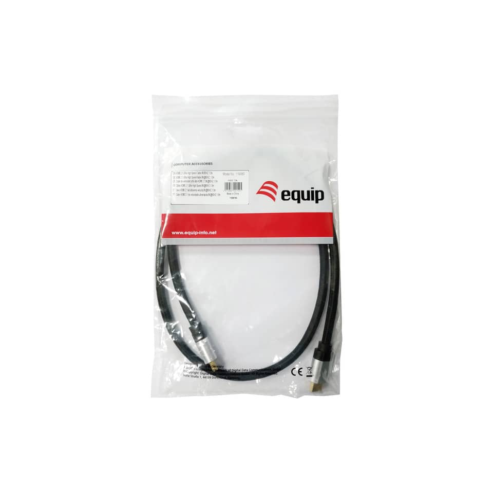 HDMI 2.1 Ultra High Speed Kabel, 1m, M/M, 8K/60Hz, 48Gbps EQUIP 119380 EQUIP 119380/319746