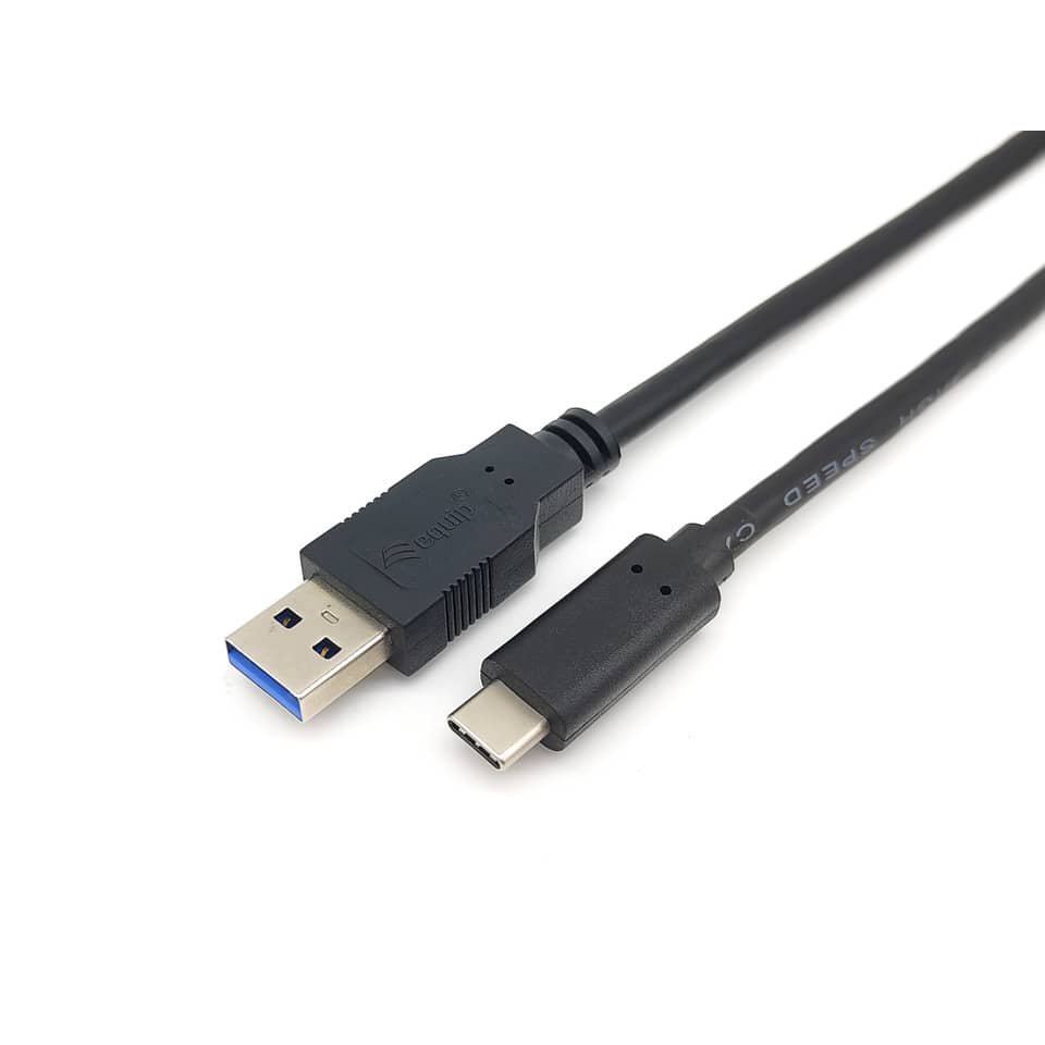 USB-Kabel 3.2 Gen 1, Type-C to A, 2m, M/M, 5Gbps, schwarz EQUIP 128344