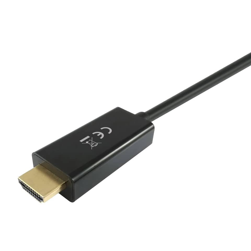DisplayPort to HDMI Adapter Kabel, 2m, M/M, 4K/30Hz, 10.2Gbps, schwarz EQUIP 321784 EQUIP 119390 2.0m 4K/30Hz