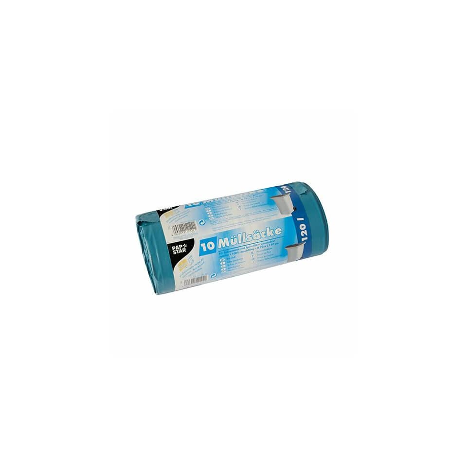 Müllsack 120 Liter, LDPE 43 my blau   10 Stück STARPAK 12122 STARPAK 12122 110x70cm