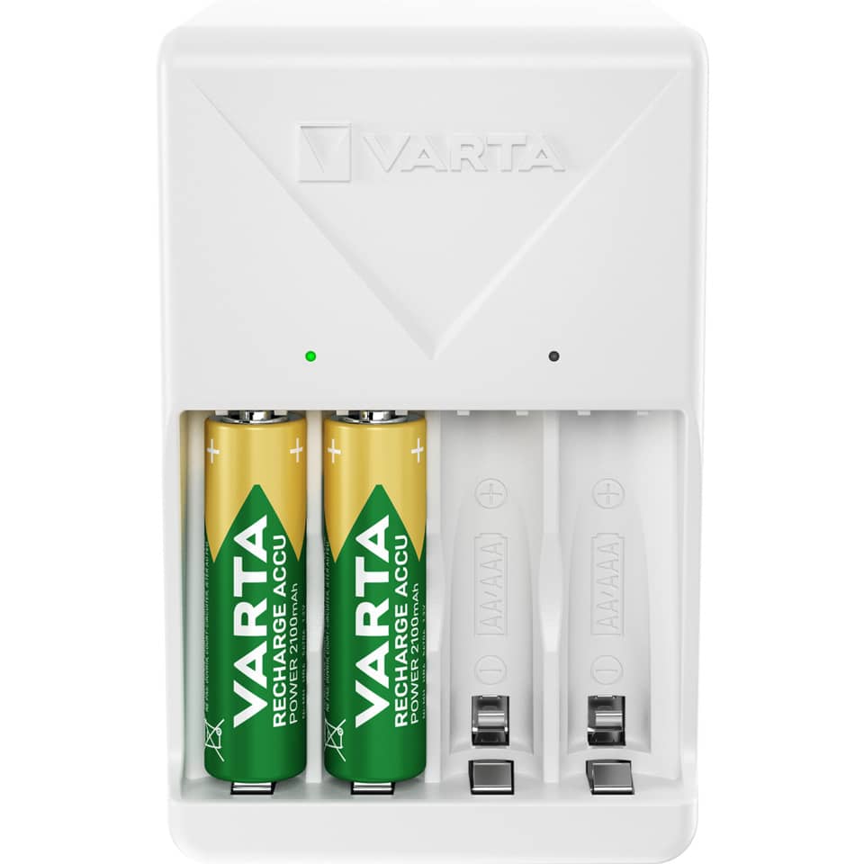 Ladegerät Akku +4xAA weiß VARTA 57657 101 451 VARTA 57657 101 451 Plug Charger