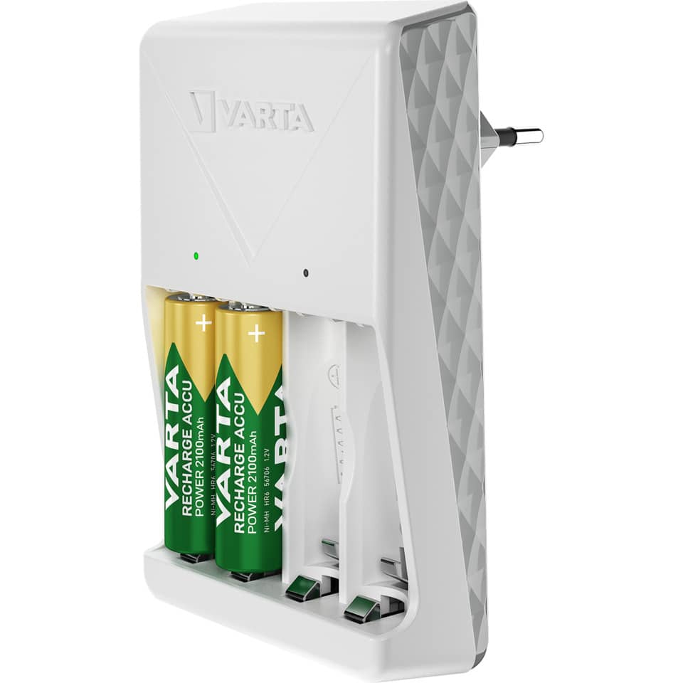 Ladegerät Akku +4xAA weiß VARTA 57657 101 451 VARTA 57657 101 451 Plug Charger