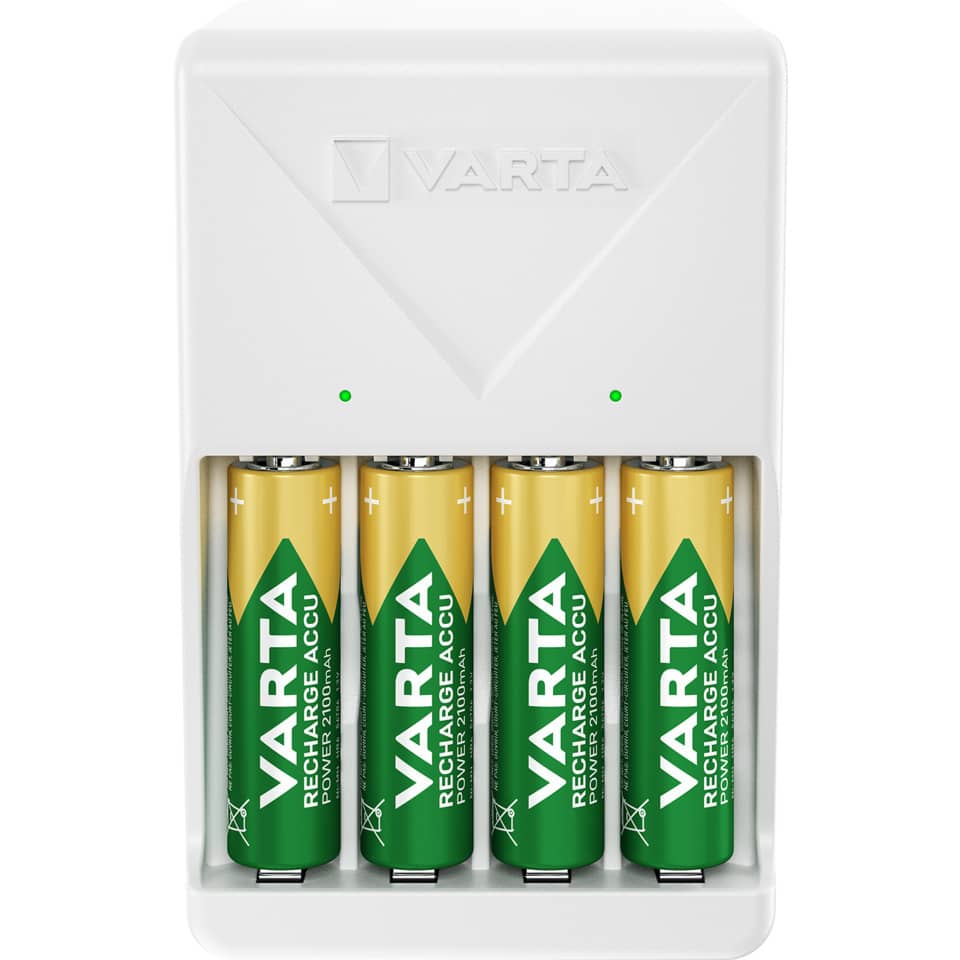 Ladegerät Akku +4xAA weiß VARTA 57657 101 451 VARTA 57657 101 451 Plug Charger