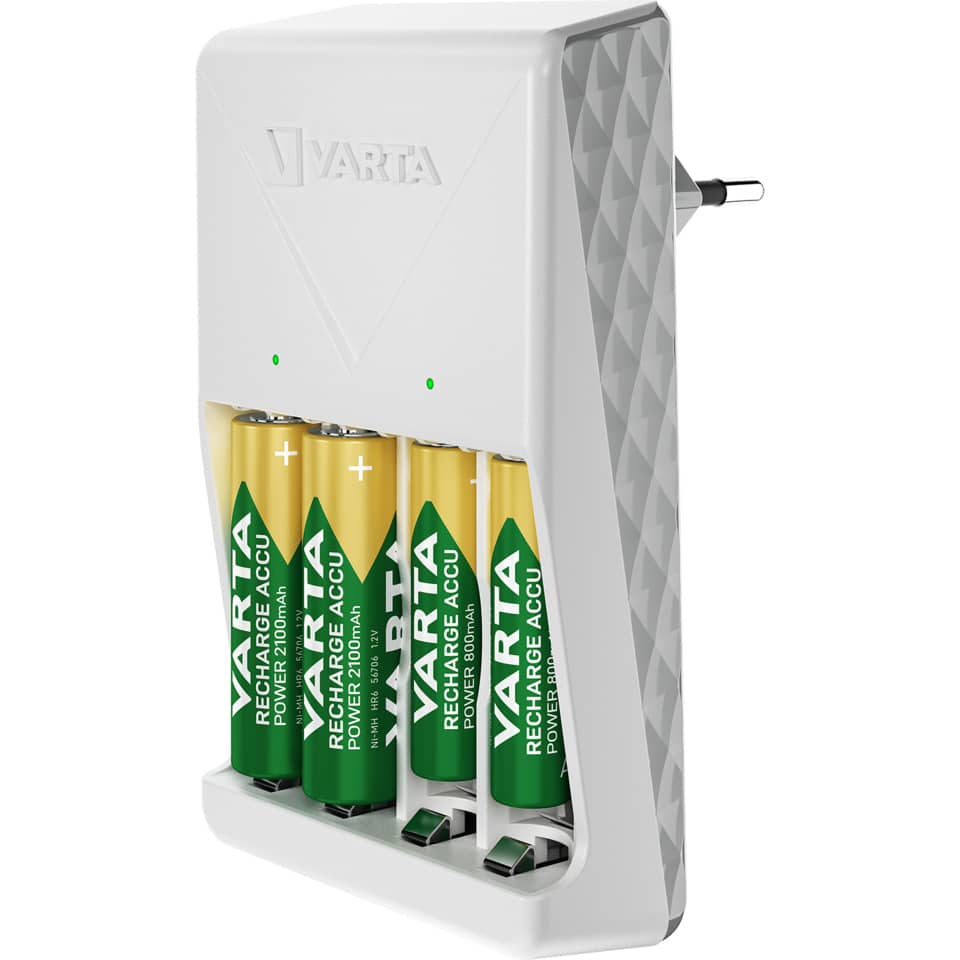 Ladegerät Akku +4xAA weiß VARTA 57657 101 451 VARTA 57657 101 451 Plug Charger