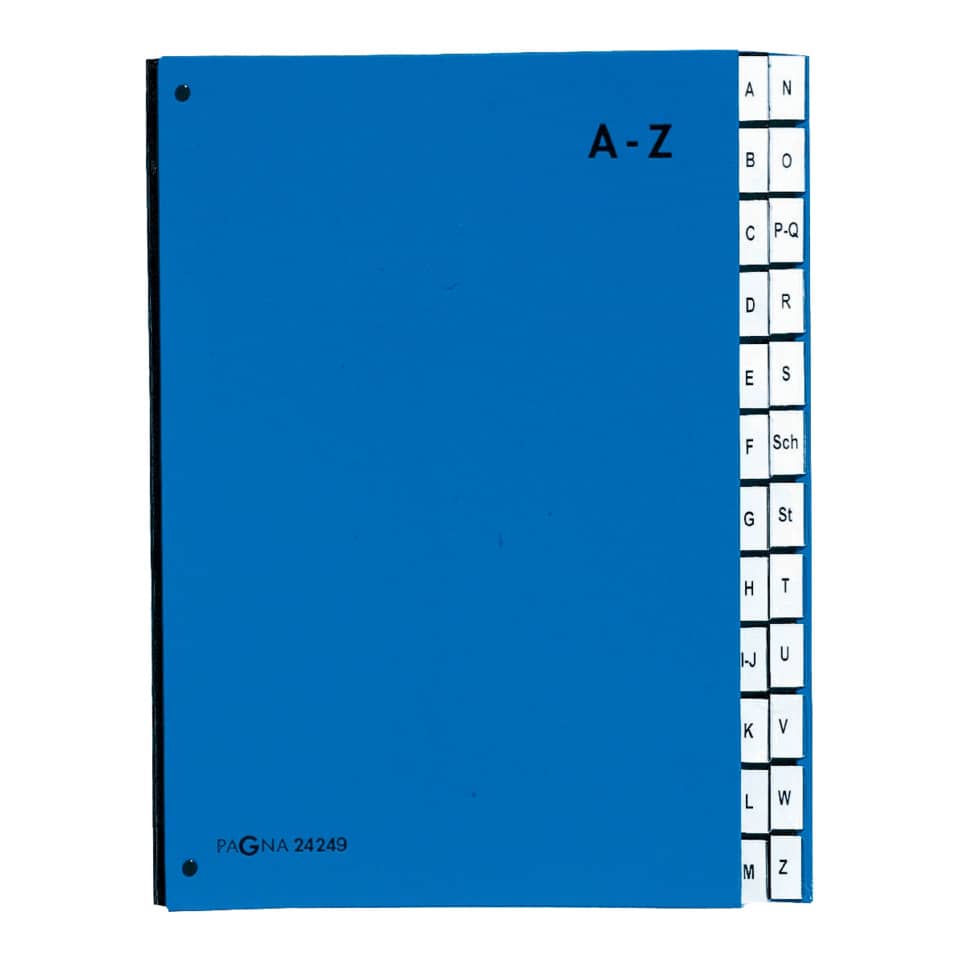 Pultordner A-Z, A4, 24-teilig, blau PAGNA 24249-02 PAGNA 24249-02  24-teilig