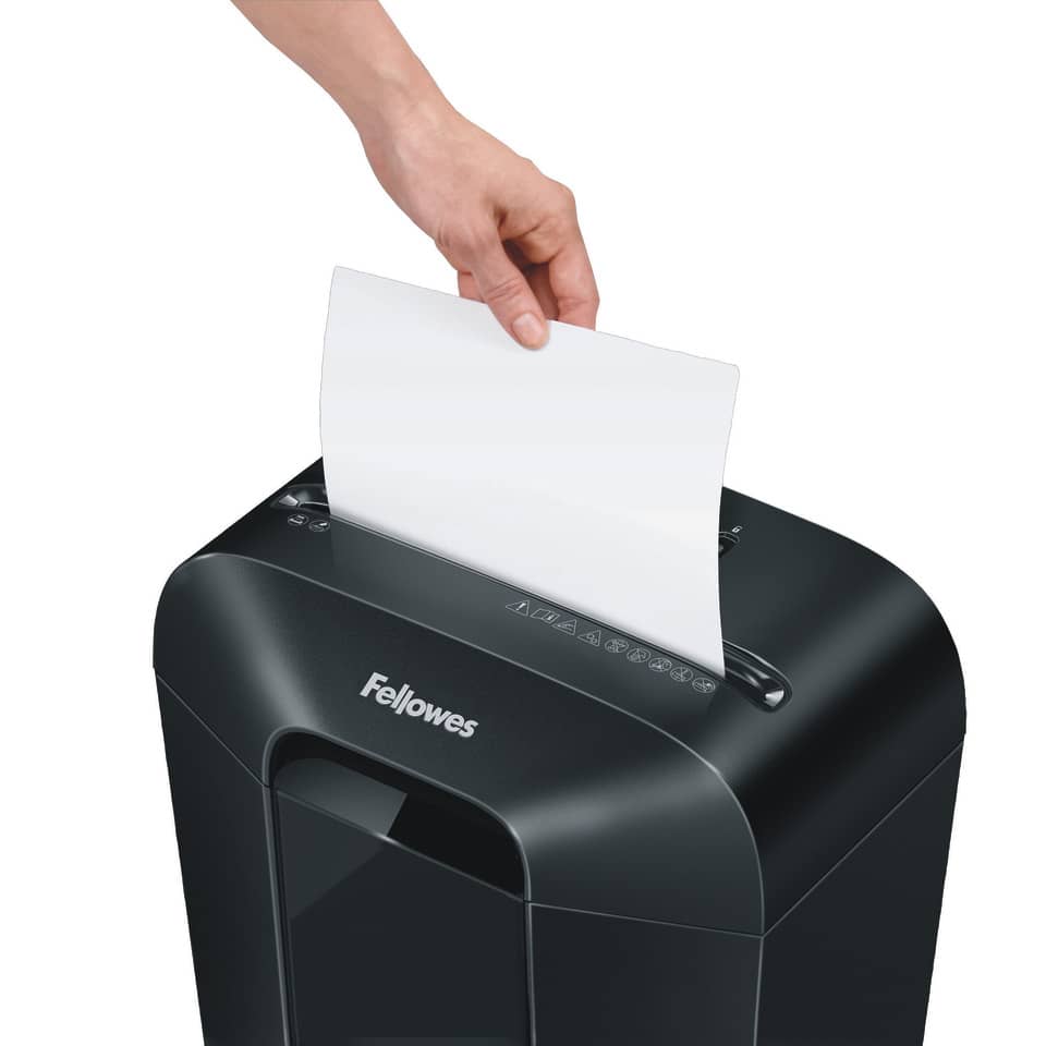 Aktenvernichter Powershred® LX70, Cross-Cut Partikel 4x40mm, P4, 11 Blatt, schwarz FELLOWES 4407501 FELLOWES 4407501 4x40mm