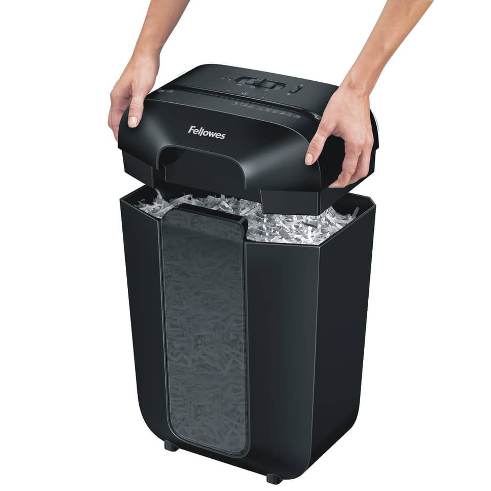 Aktenvernichter Powershred® LX70, Cross-Cut Partikel 4x40mm, P4, 11 Blatt, schwarz FELLOWES 4407501 FELLOWES 4407501 4x40mm