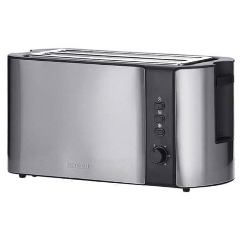Toaster 4-Scheiben Edelstahl/schwarz